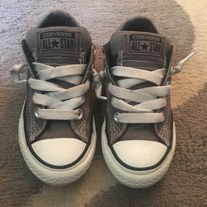 Kids Gray converse sneakers size 11